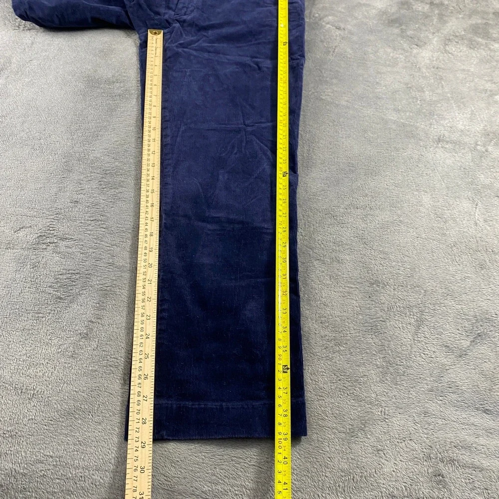 Polo Golf Ralph Lauren Pants Mens 34/30 Navy Blue Corduroy Straight Leg Trousers
